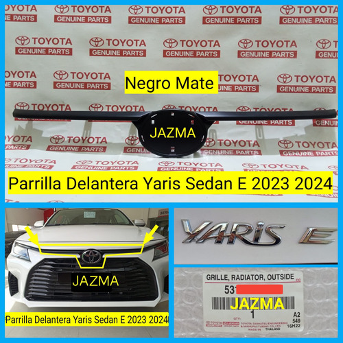 Parrilla Delantera Yaris Sedan E 2023 2024 Original Toyota Foto 3