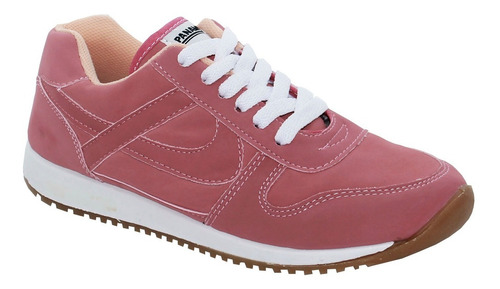 Tenis Mujer Panam Jogger Rosa Terciopelo Original