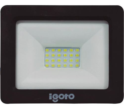 Lampara Tipo Reflector Led 20 W 1000 Lm 110/240v Marco Negro