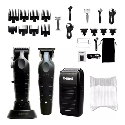 Combo Kemei Km 2296+2299+1102 Kit Cortadora Pelo Profesional | Envío gratis