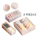 Pack 3 Organizadores Plegables Para Cajones Ropa Interior