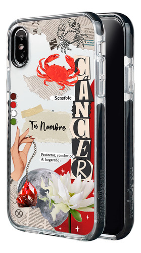 Funda Para iPhone Mujer Signo Zodiaco Cáncer Tu Nombre