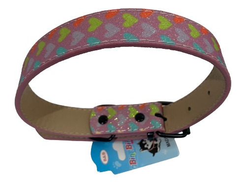 2.5 Cm Collar Para Mascota Con Dibujo Y Brillo