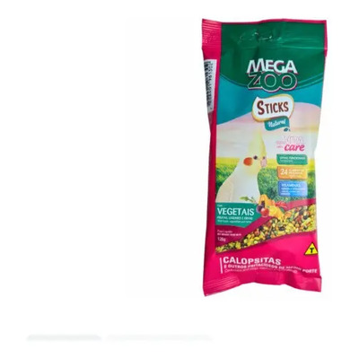 Megazoo Ração Sticks Para Calopsitas Vegetais 120g