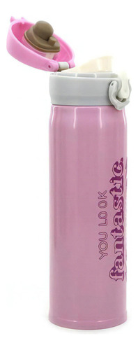 Termo Acero Inoxidable 420 Ml Trendy Color Celeste Color Rosa