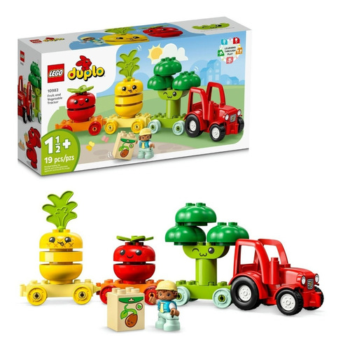 Kit Lego Duplo Tractor De Frutas Y Verduras 10982 19 Piezas