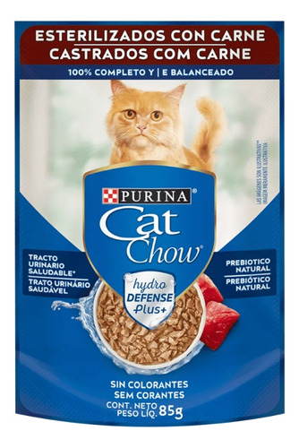 Purina Cat Chow Sachet Esterilizados Carne 85 Gr