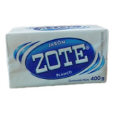 Jabón De Lavandería Zote Blanco Pack Con 12 Pz De 400 Gr C/u