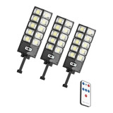 Pack X3 Focos Solares Potentes Foco Led Poste Exterior 300w