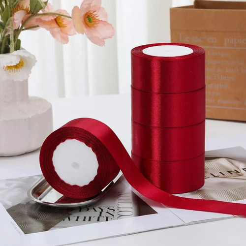 5 Rollos De Listón Satinado Decorativo 4cm 112.5m | Meses sin interés