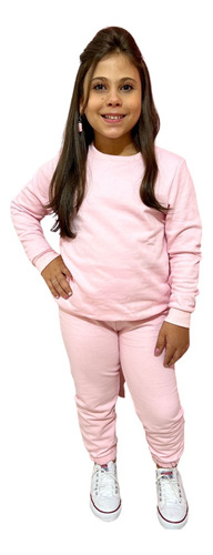 Roupa De Frio Conjunto Moletom Feminino Infantil Menina Diva