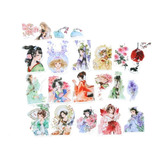 Stickers Set De 20 Moda Kawaii Kimono Sakura Scrapbook