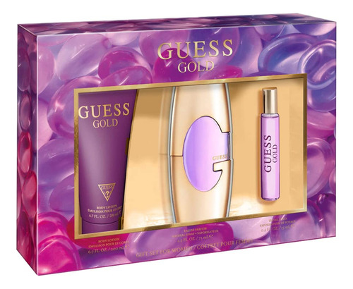 Set De Regalo Perfume Guess Guess Gold Para Mujer, 3 Unidade