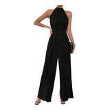 Entero Jumpsuit Mono Fiesta Cuello Halter Plisado El 205