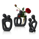 Qekmsy Estatuas Negras Para El Hogar, Escultura De Pareja P.