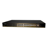 Switch Cygnus Cctv Ethernet 24 Poe +2 Uplink -giabit- 225w