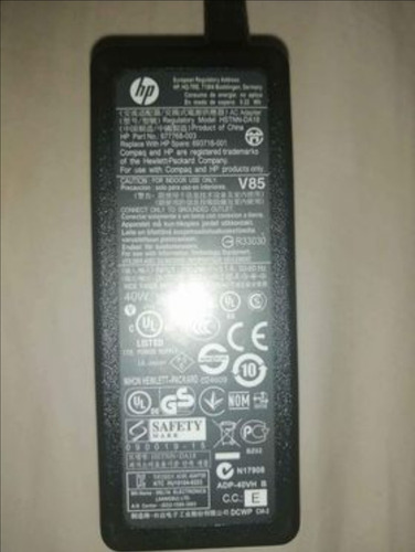 Cargador Original Hp V85 No. De Parte 677768-003 19.5 V