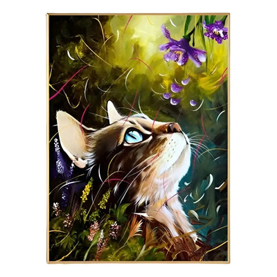 Hh-5d: 1 Kit Pintura De Diamantes 5d Gato30x40 Bricolaje