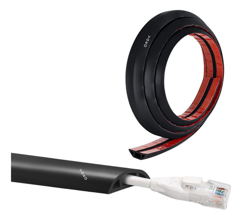 Cubre Cables 2mt Adhesivo Recortable Para Piso Protector 