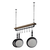 Mygift Hanging Pot Rack Ceiling Mount Industrial Pipe And...