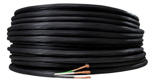 Cable Cca Uso Rudo Konect 3x12 100 Metros Negro (2 Piezas)