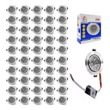 Empotrado Plafon Led 3w Spot Satinado Luz Blanca 50 Piezas