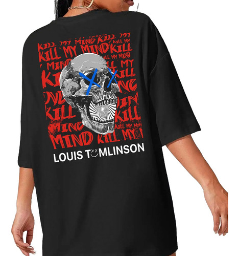 Camiseta Basica Louis Tomlinson Skull Smile Streetwear