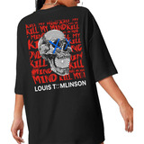 Camiseta Basica Louis Tomlinson Skull Smile Streetwear