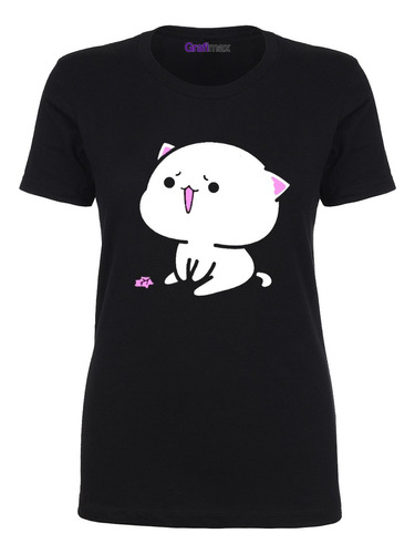 Polera Mujer Gatito Kawaii Gato Chibi Grafimax