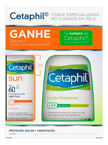 Cetaphil Loção Hidratante 473ml + Protetor Facial Fps60 Kit