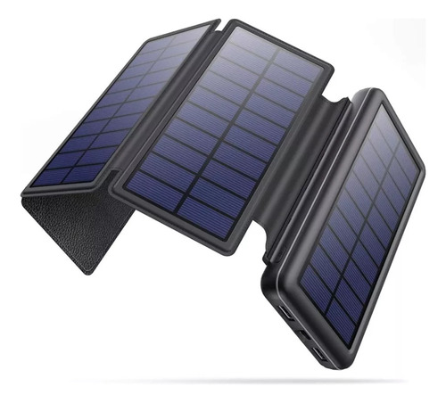 Power Bank Solar Recargable 4 Paneles 20000mah Con Linterna