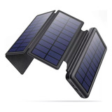 Power Bank Solar Recargable 4 Paneles 20000mah Con Linterna
