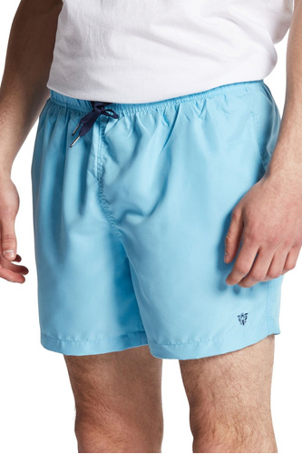 Short De Macowens Liso Turquesa Hombre 07779