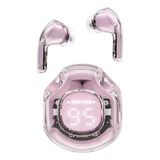 Hermosos Auriculares Bluetooth Pro T8 Con Pantalla Digital Led, Color Rosa Claro