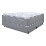 Bf Colchões Cama Box Sleep Premium Alto 188x138x72cm Cinza Casal