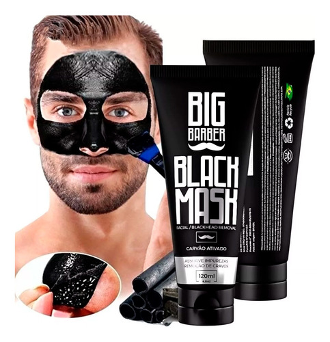 Removedor De Cravos Limpeza De Poros Black Mask Big Barber