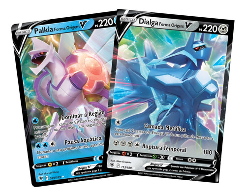 Kit Cartas Pokémon Palkia E Dialga Forma Origem V - Ee10