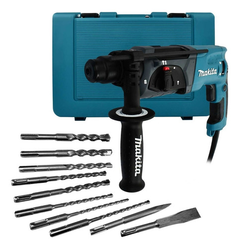 Rotomartillo Sds Plus 780 W Makita Hr2470 +brocas Y Cinceles Color Azul