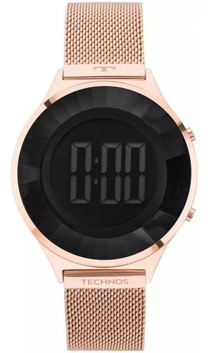 Relógio Luxo Technos Feminino Digital Bronze