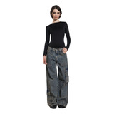 Pantalon Cargo Wide Leg