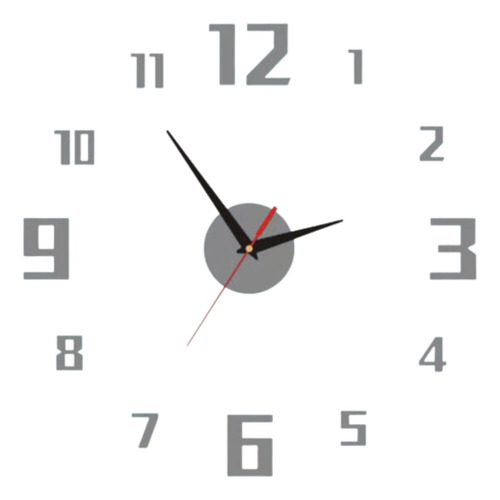 Relógio Grande Moderno 3d Decoração Parede Sala Cozinha Luxo
