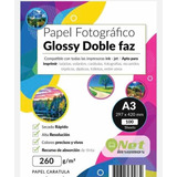 Papel Fotográfico Doblefaz Glossy A3 260gr Pack 100hojas