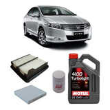 Kit 3 Filtros Wega Honda City Y Motul 10w40 X4