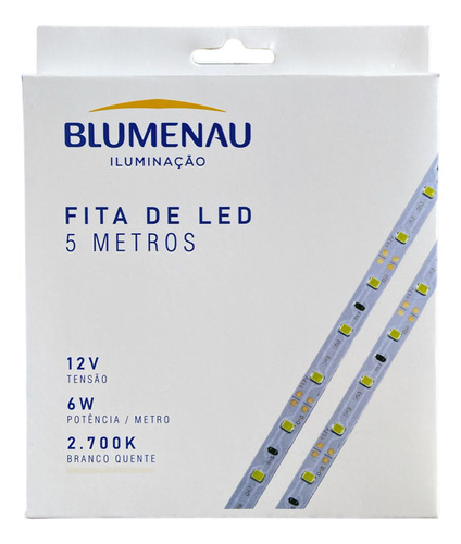Fita De Led 2835 Blumenau Iluminação 6w/mt 2700k - 5 Metros