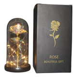 Flor Rosa Eterna Luz Vidrio Botella Led Ideal Para Regalo