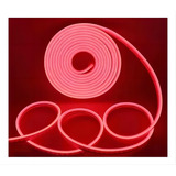 Luces Neon Tira Led Flexible Color Fijo 5mts Exterior 220v Luz Rojo