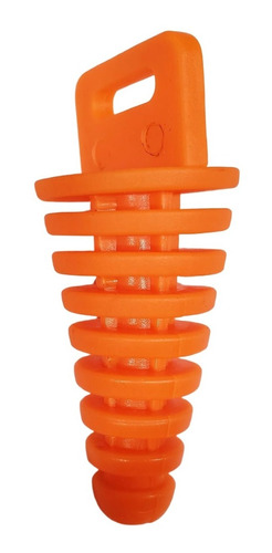 Tapón 2t Moto Protector De Escape Color Naranja - Marca Loga