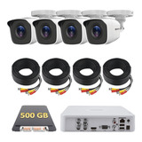 Kit Video Vigilancia 4 Cámaras 2-720p 2-1080p Epcom 500gb