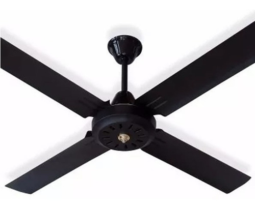 Ventilador De Techo Exahome 600 Negro Con 4 Palas De  Metal, 120 cm De Diámetro 220 v