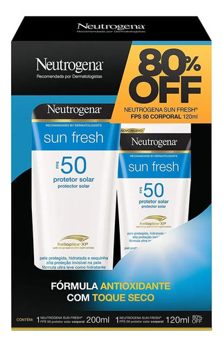 Kit Neutrogena Sun Fresh Protetor Solar Fps 50 200 + 120ml